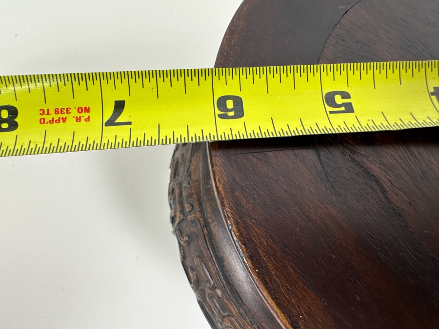 Vintage Asian Carved Wooden Stand 6.5W X 3.75H [Photo 8]