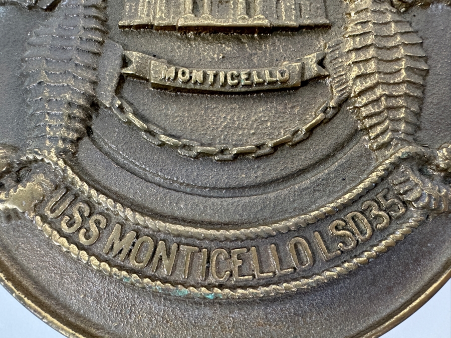 US Navy Ship U.S.S. Monticello LSD35 Bronze Plaque 7.5W [Photo 5]