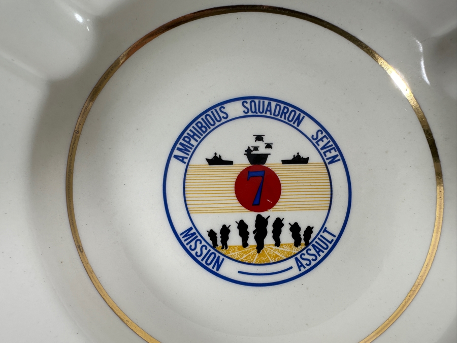 Three Vintage US Navy Ashtrays: USS King, USS Monticello And Amphibious Squadron Seven [Photo 8]