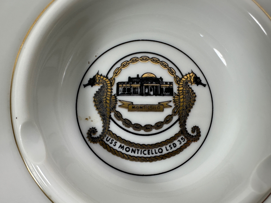 Three Vintage US Navy Ashtrays: USS King, USS Monticello And Amphibious Squadron Seven [Photo 4]
