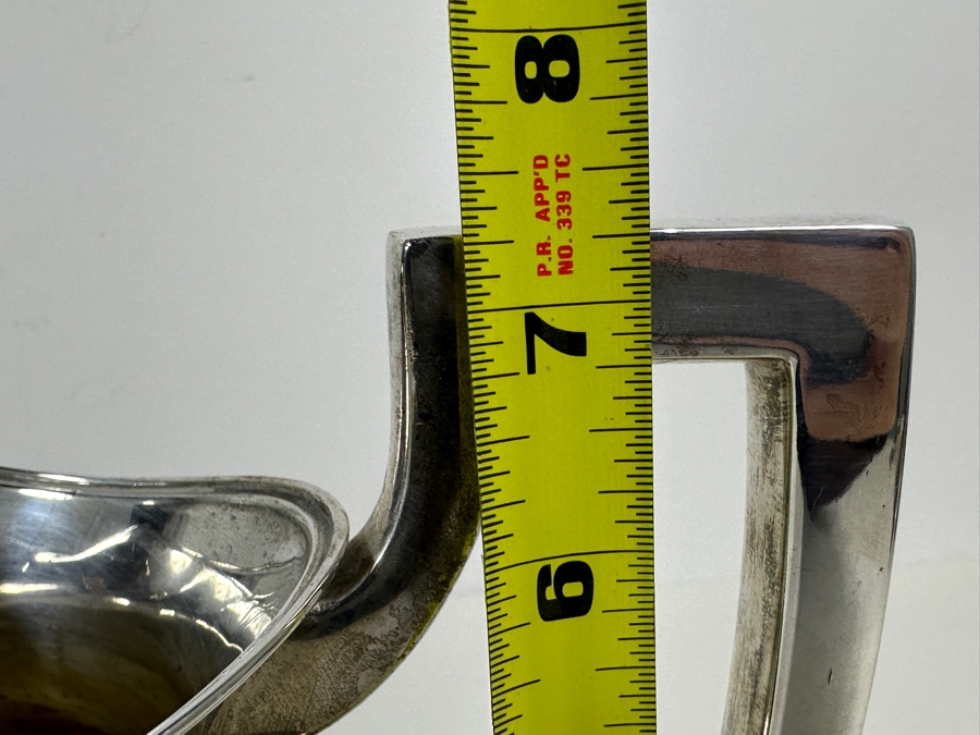 Antique Sterling Silver Water Pitcher 7.5H 540g - Sterling Silver Melt Value = $530 [Photo 14]