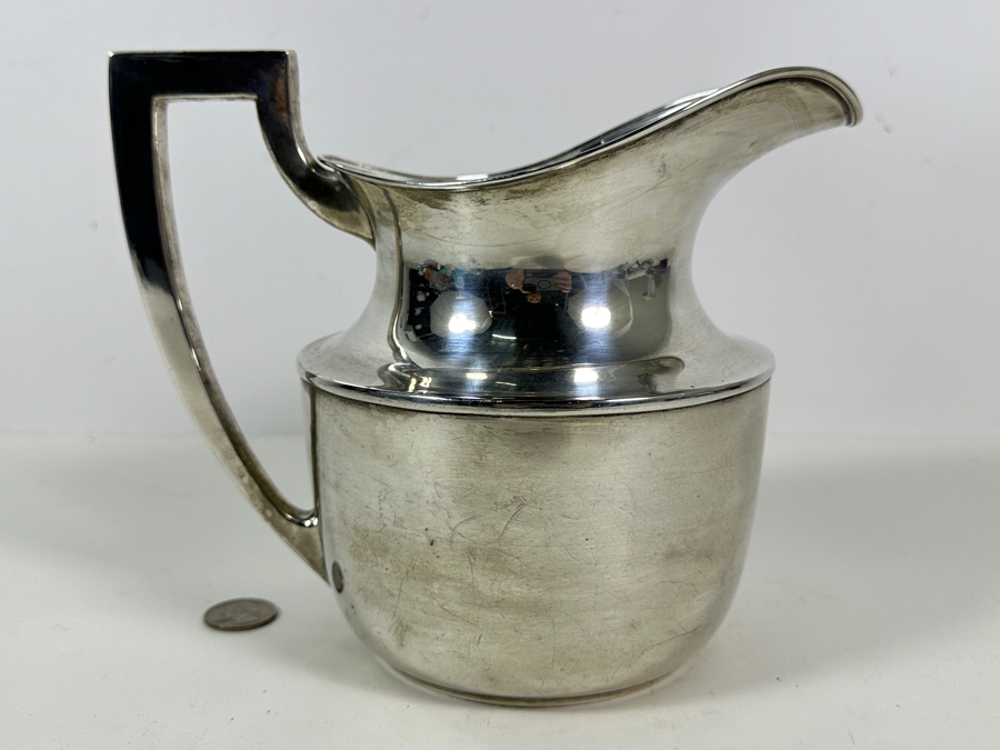 Antique Sterling Silver Water Pitcher 7.5H 540g - Sterling Silver Melt Value = $530 [Photo 2]