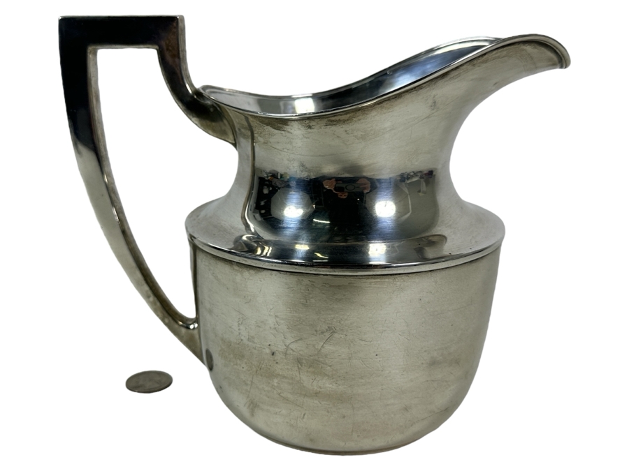 Antique Sterling Silver Water Pitcher 7.5H 540g - Sterling Silver Melt Value = $530 [Photo 1]