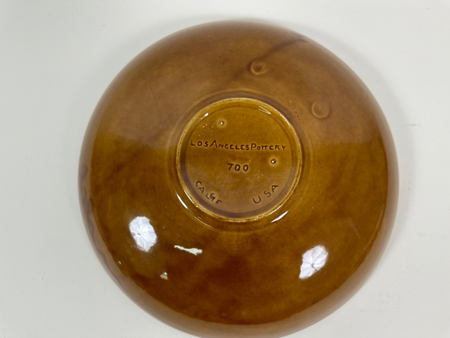 Vintage Mid-Century Los Angeles Pottery Chip & Dip Plate 13.5W [Photo 7]