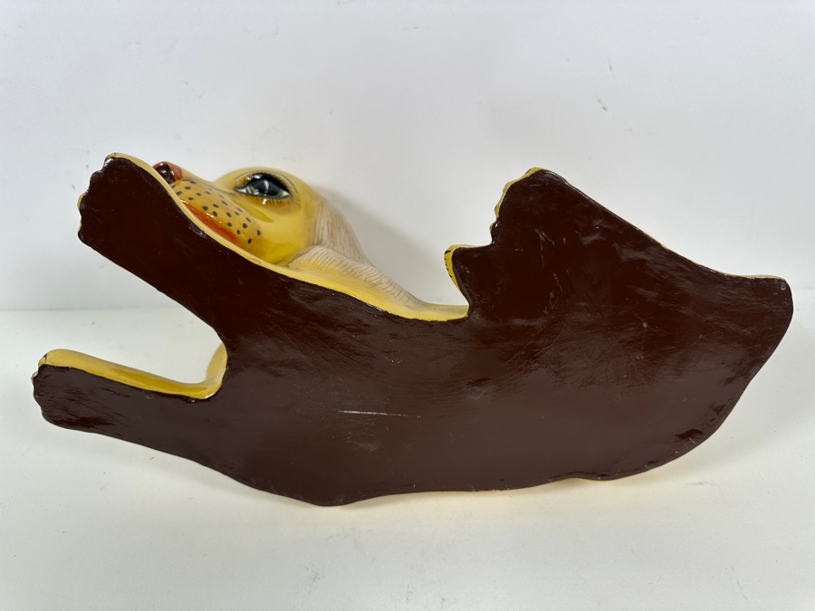 Vintage Sermel Tonala Jal Mexican Folk Art Hand Painted Paper Mache Dog 13L [Photo 10]