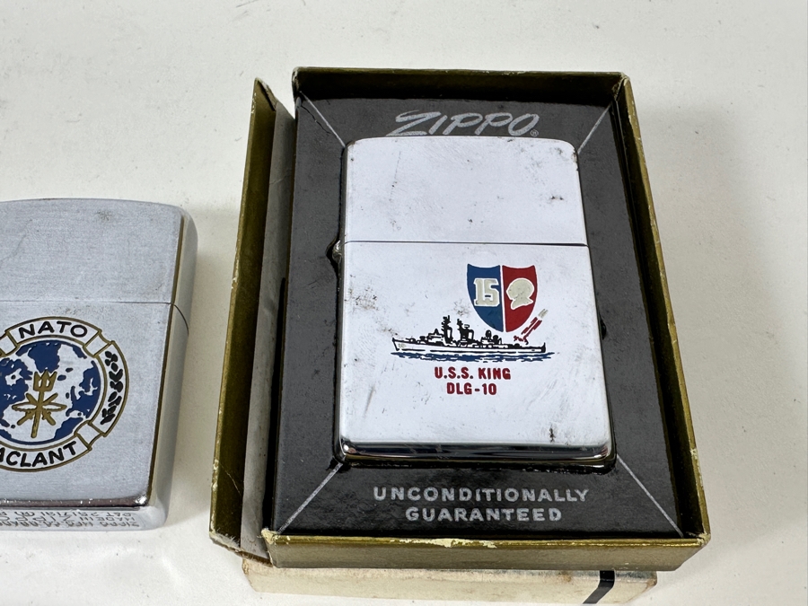 Six Vintage US Navy Lighters Some Zippo [Photo 2]