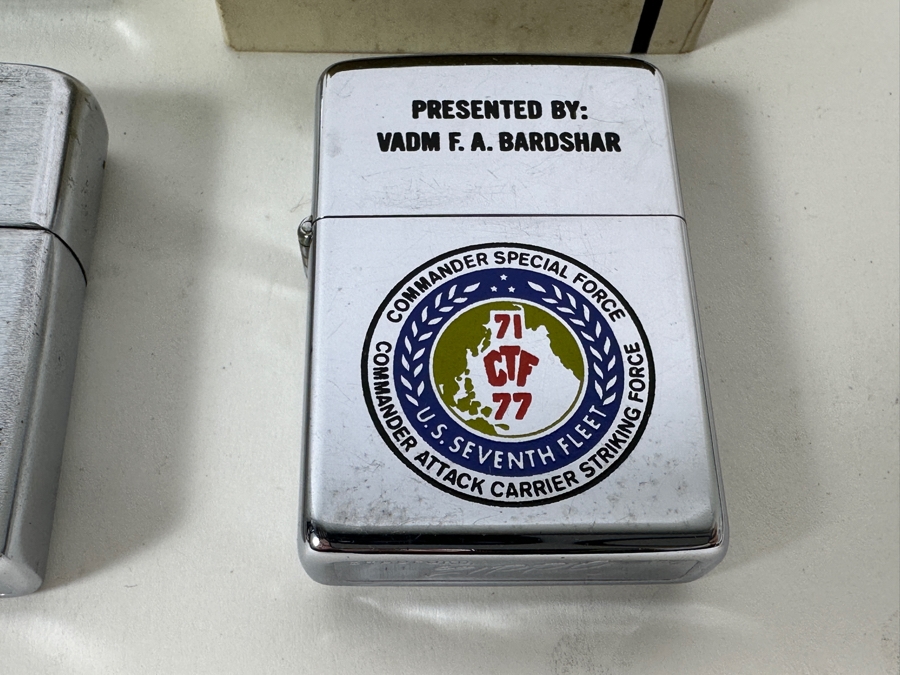 Six Vintage US Navy Lighters Some Zippo [Photo 3]