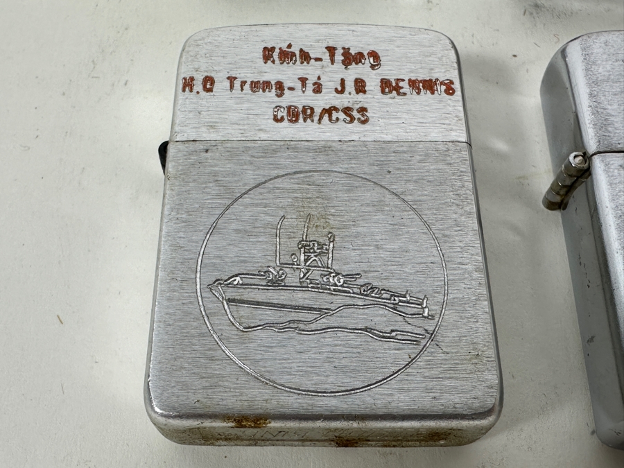Six Vintage US Navy Lighters Some Zippo [Photo 5]