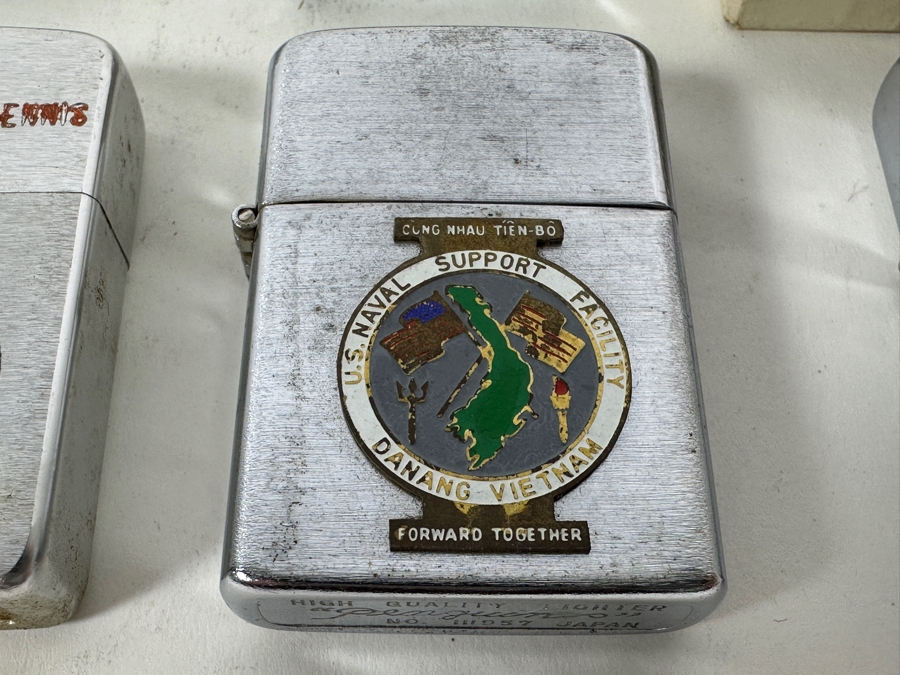 Six Vintage US Navy Lighters Some Zippo [Photo 4]