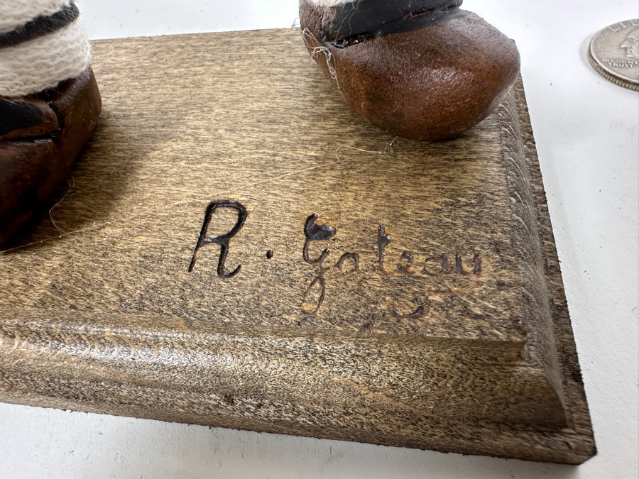 Pair Of Vintage Santon De Provence France Signed R. Gateay Hand Crafted Terra Cotta Clay Dolls 13H [Photo 9]