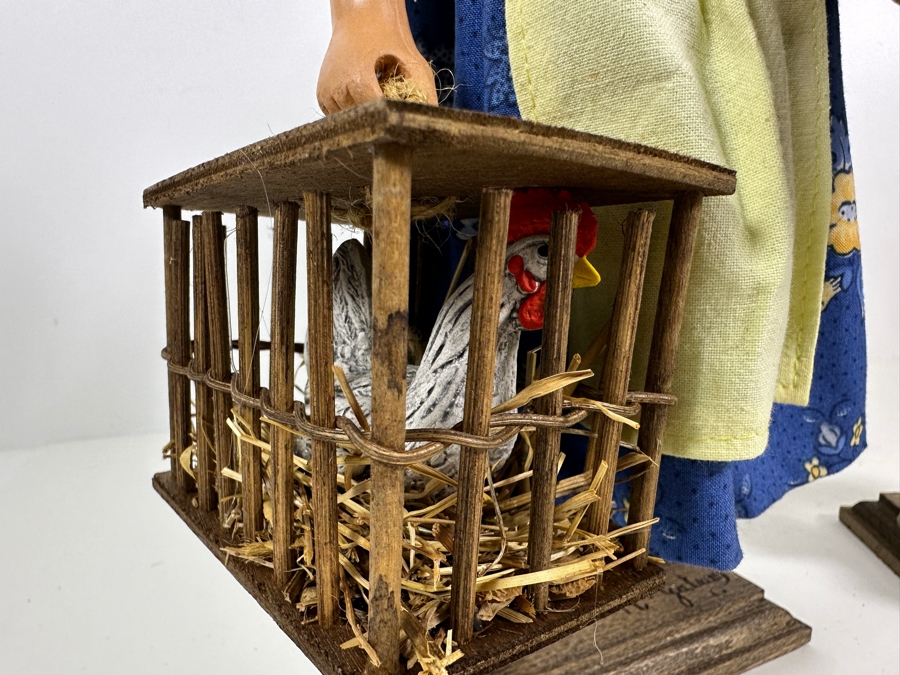 Pair Of Vintage Santon De Provence France Signed R. Gateay Hand Crafted Terra Cotta Clay Dolls 13H [Photo 3]