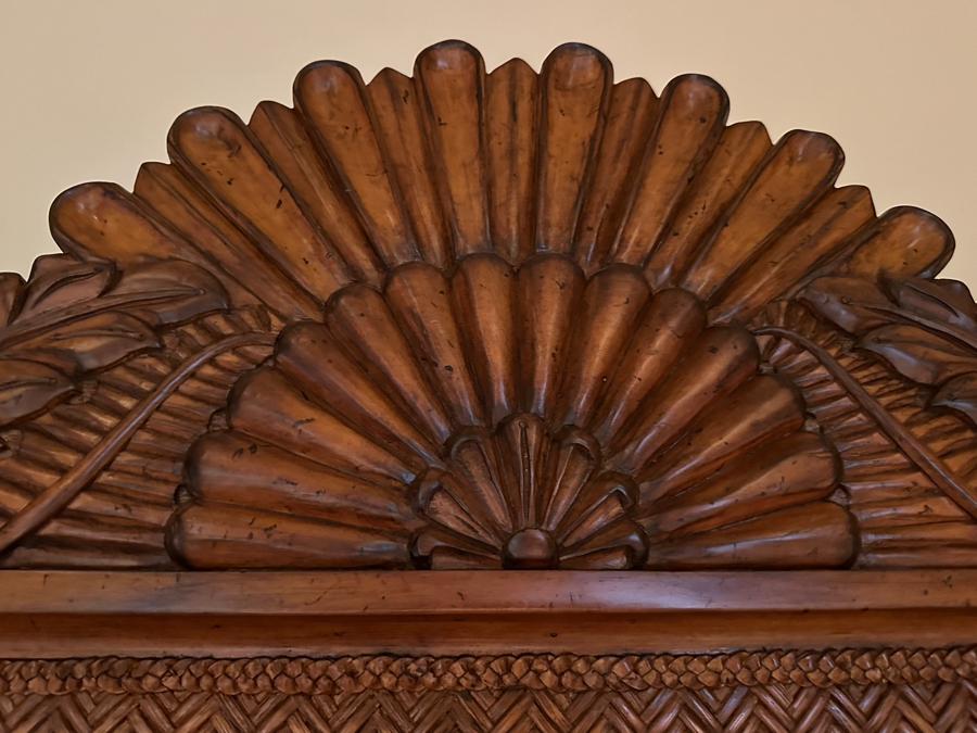 JUST ADDED - Tommy Bahama Wood & Wicker Wall Mirror From A Rancho Santa Fe Casita 36W X 53H [Photo 5]