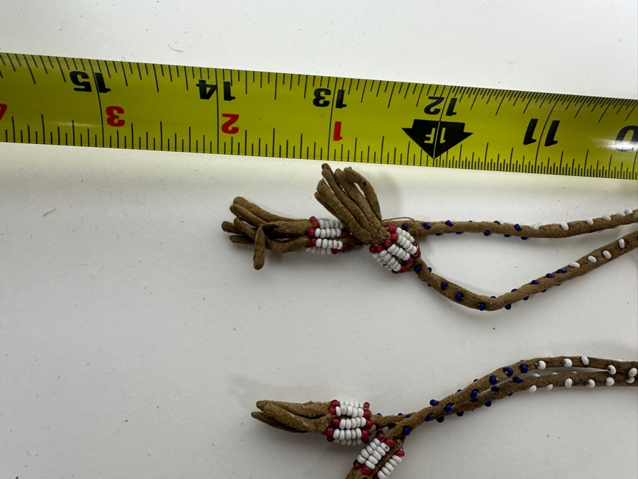 Vintage Beaded Leather Pouch 14L [Photo 5]