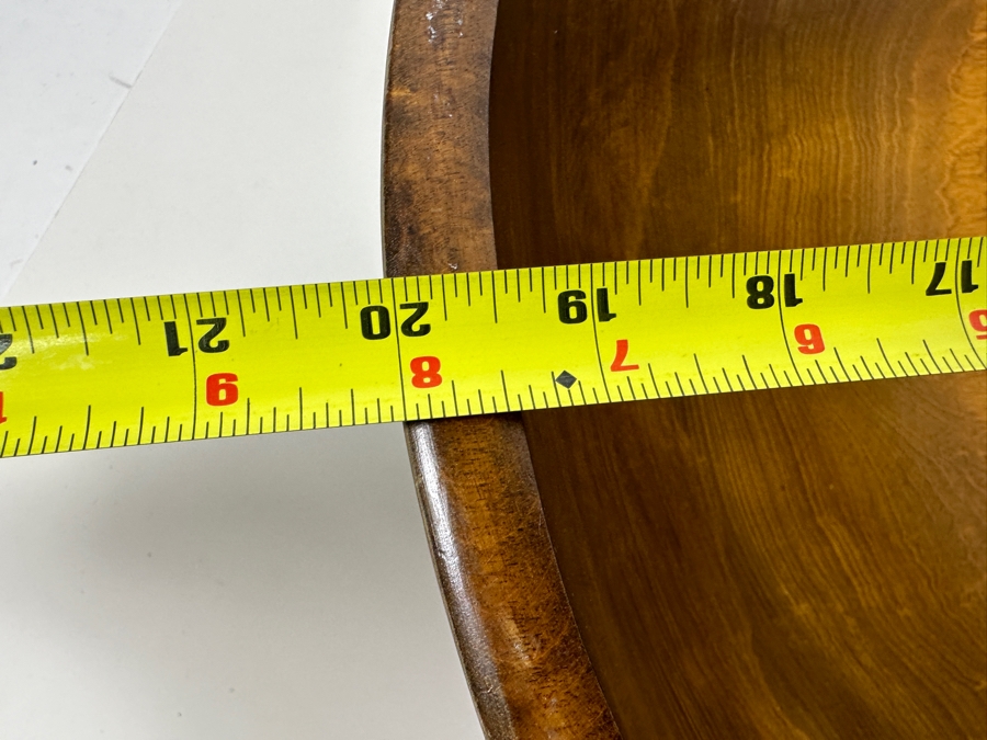 Large Kennedy Brothers Wooden Bowl, Bristol VT 20'W x 7'H [Photo 8]