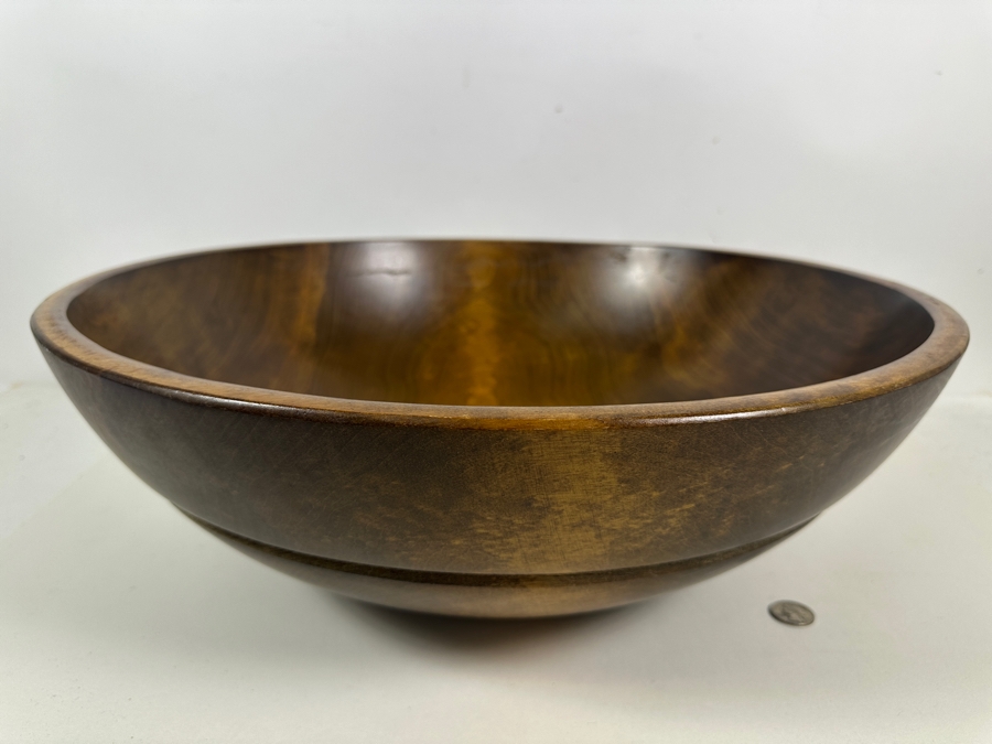 Large Kennedy Brothers Wooden Bowl, Bristol VT 20'W x 7'H [Photo 2]