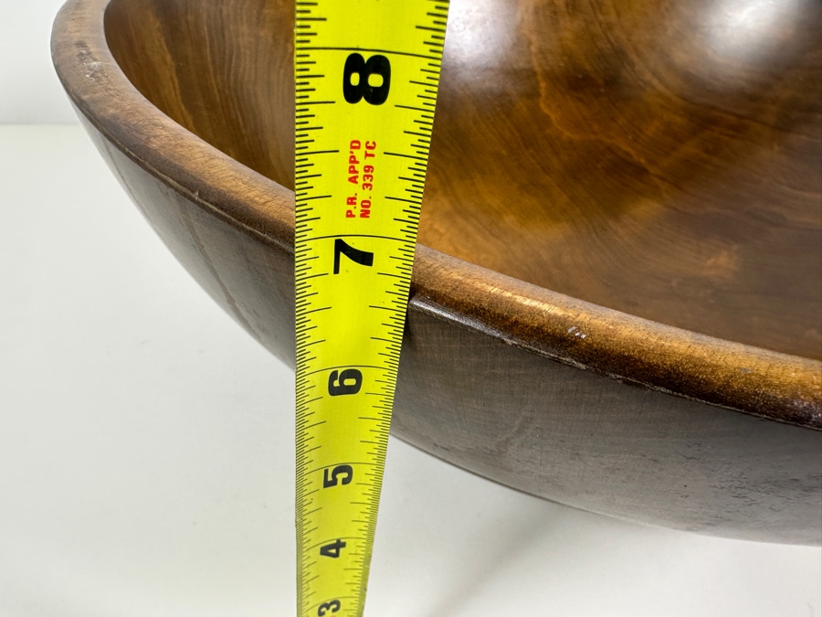 Large Kennedy Brothers Wooden Bowl, Bristol VT 20'W x 7'H [Photo 9]