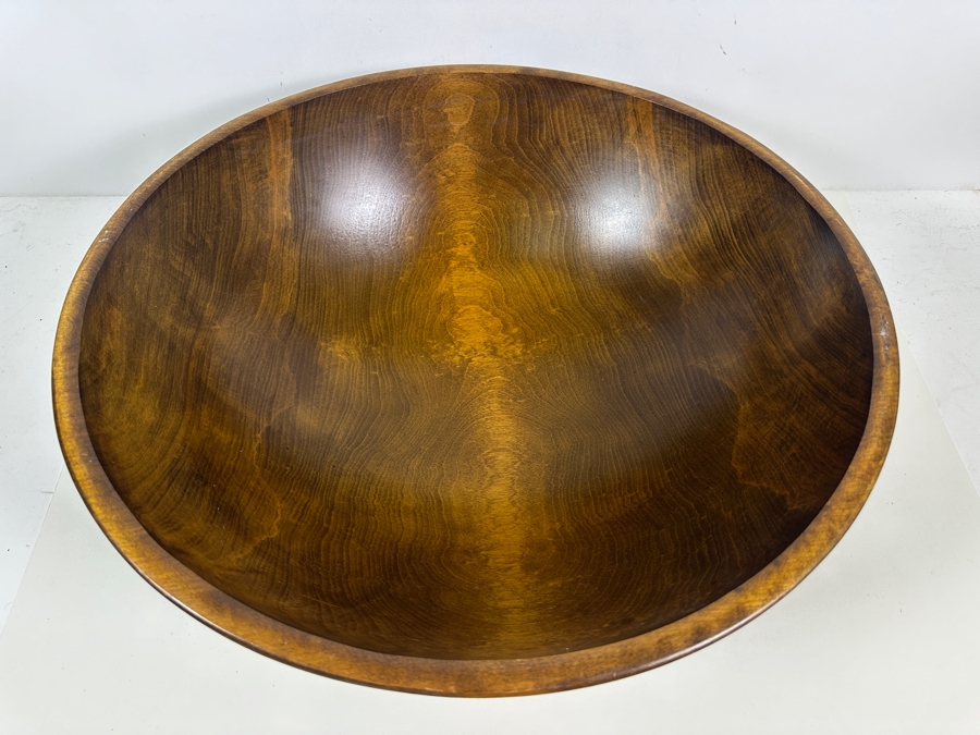 Large Kennedy Brothers Wooden Bowl, Bristol VT 20'W x 7'H [Photo 5]