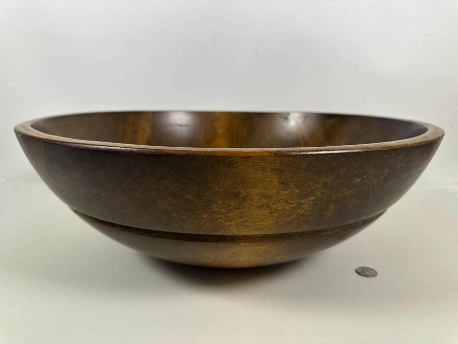 Large Kennedy Brothers Wooden Bowl, Bristol VT 20'W x 7'H [Photo 3]