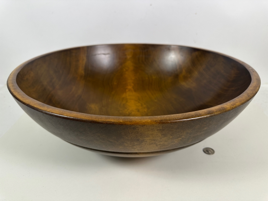 Large Kennedy Brothers Wooden Bowl, Bristol VT 20'W x 7'H [Photo 4]