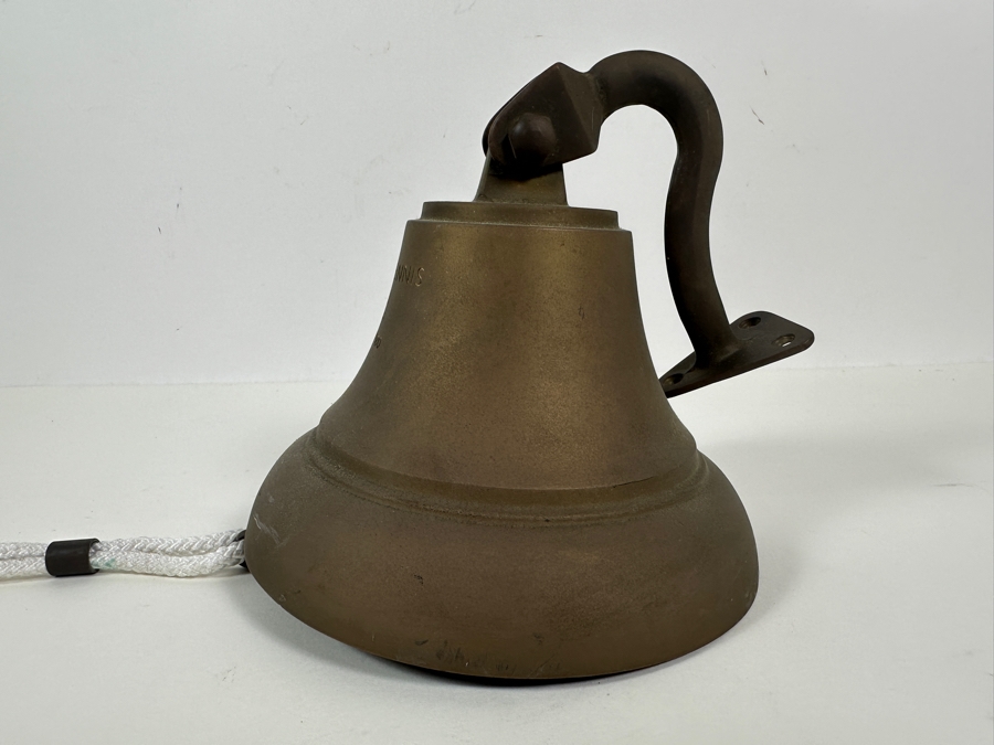 US Navy Ship's Brass Bell Engraved Capt. Dennis N31 CNE 1978-1980 7W [Photo 4]