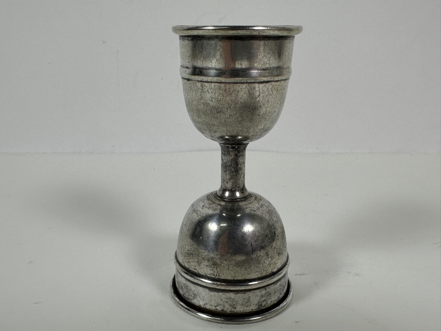 Vintage Sterling Silver Barware Double Jigger 3.75H 66g - Sterling Silver Melt Value = $65 [Photo 6]