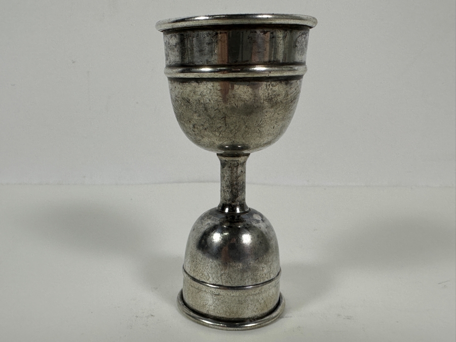 Vintage Sterling Silver Barware Double Jigger 3.75H 66g - Sterling Silver Melt Value = $65 [Photo 3]
