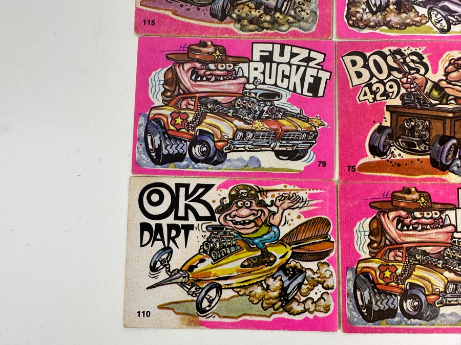 Set Of Twelve Vintage 1973 Donruss Fantastic Odd Rods Stickers [Photo 5]