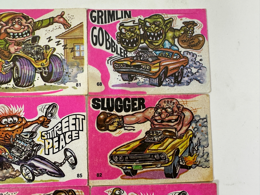 Set Of Twelve Vintage 1973 Donruss Fantastic Odd Rods Stickers [Photo 3]