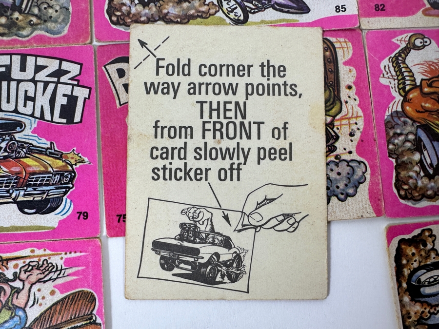 Set Of Twelve Vintage 1973 Donruss Fantastic Odd Rods Stickers [Photo 6]