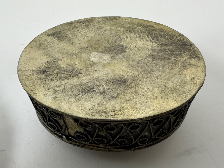 Collection Of Vintage Asian Metal Boxes Porcelain Cloisonne [Photo 12]