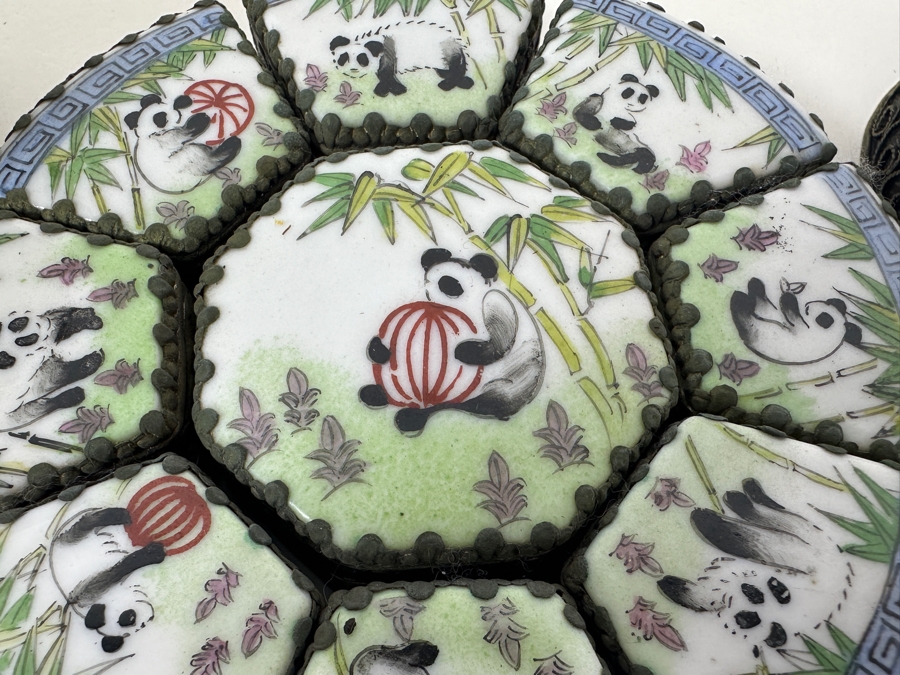 Collection Of Vintage Asian Metal Boxes Porcelain Cloisonne [Photo 4]