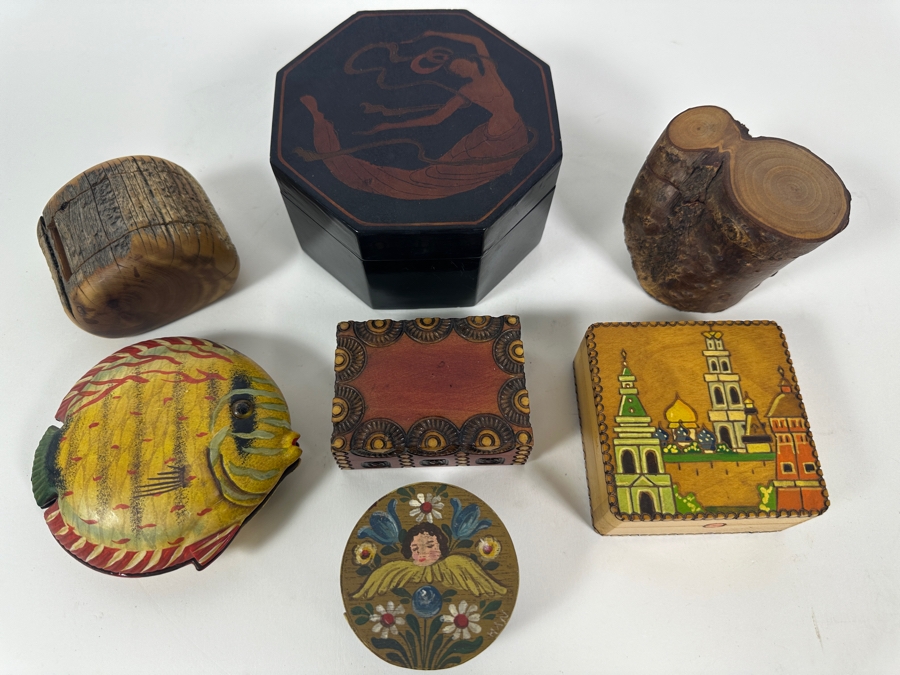 Vintage Wooden Box Collection (Fish Box Is Not Wood) [Photo 2]