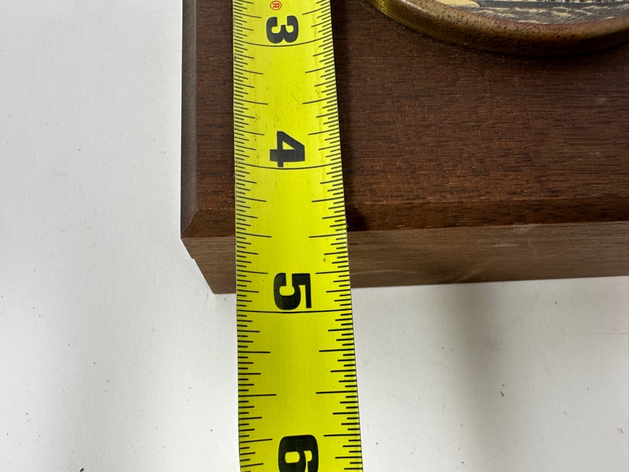 Vintage Wooden Box With Brass Plaque 'Amphibious Squadron Seven: USS Anchorage, USS Cayuga, USS Ogden, USS Peleliu' 5.5W X 4.5D X 2H [Photo 9]