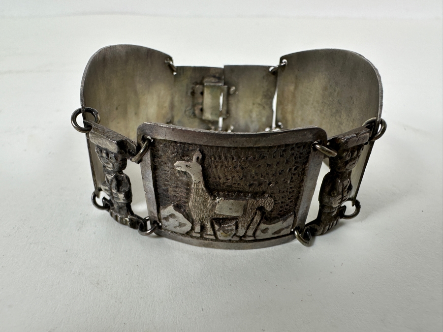 .900 Silver Peruvian Bracelet 34g [Photo 3]