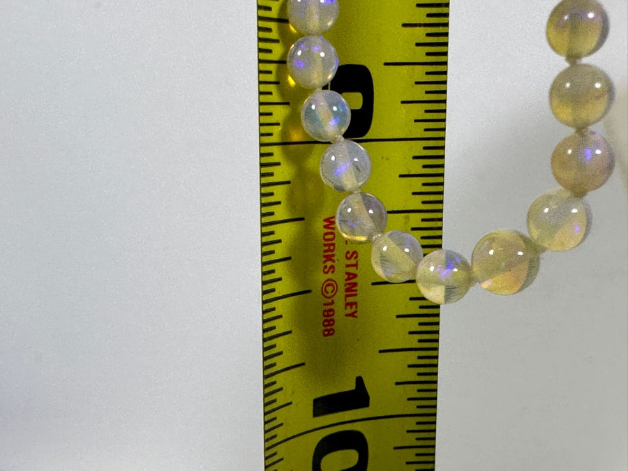 19' Opal Beaded Necklace With 14k Gold Clasp  [Photo 7]