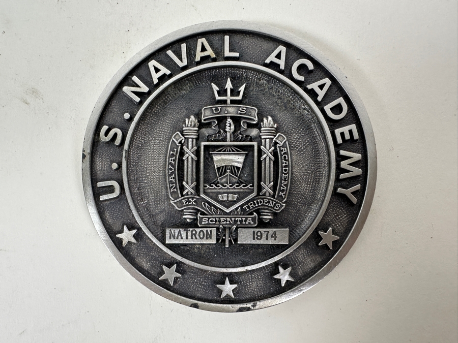 U.S. Naval Academy 1974 Metal Paperweight 2-7/8W [Photo 2]
