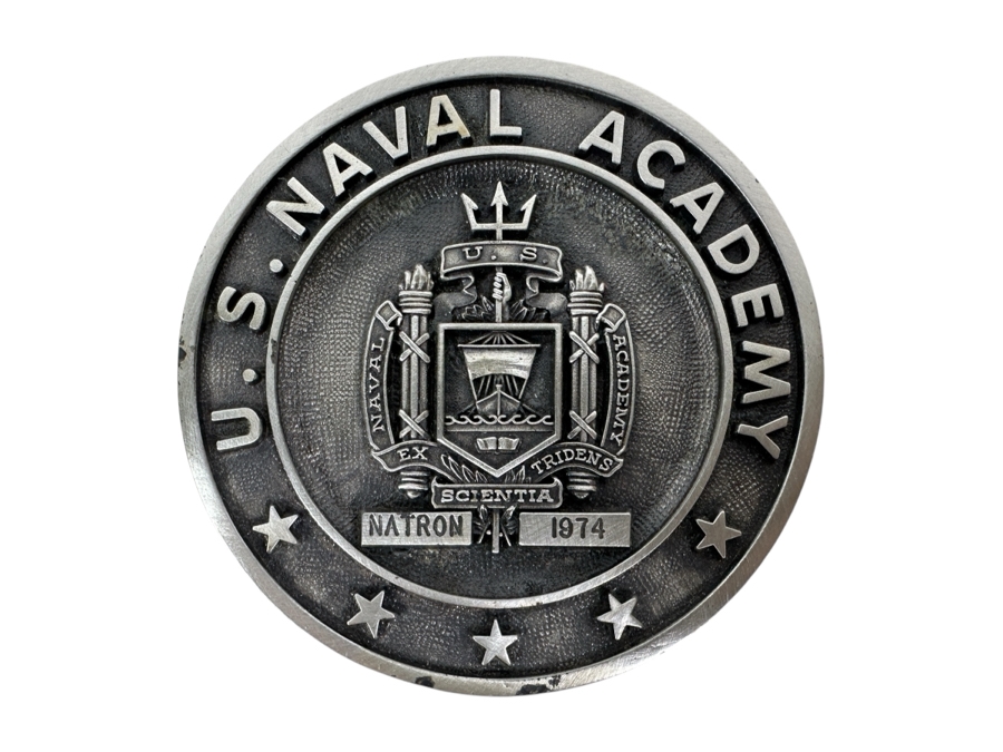 U.S. Naval Academy 1974 Metal Paperweight 2-7/8W [Photo 1]