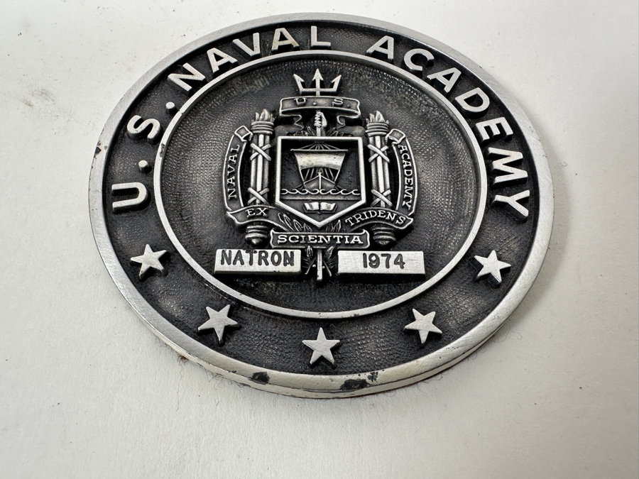 U.S. Naval Academy 1974 Metal Paperweight 2-7/8W [Photo 3]