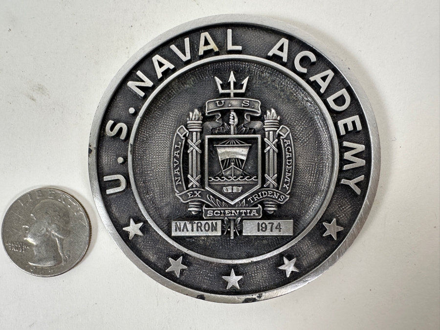 U.S. Naval Academy 1974 Metal Paperweight 2-7/8W [Photo 4]