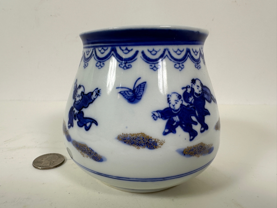 Vintage Japanese Arita Ware Porcelain Pot 4'H [Photo 3]