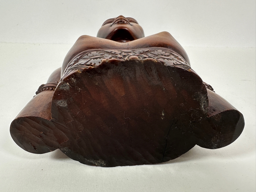 Stunning Hand Carved Wooden Balinese Bust 14H [Photo 9]