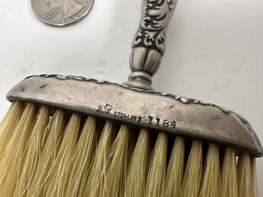 Vintage Sterling Silver Handled Brush 6.5L And Sterling Silver Weighted Cup [Photo 8]