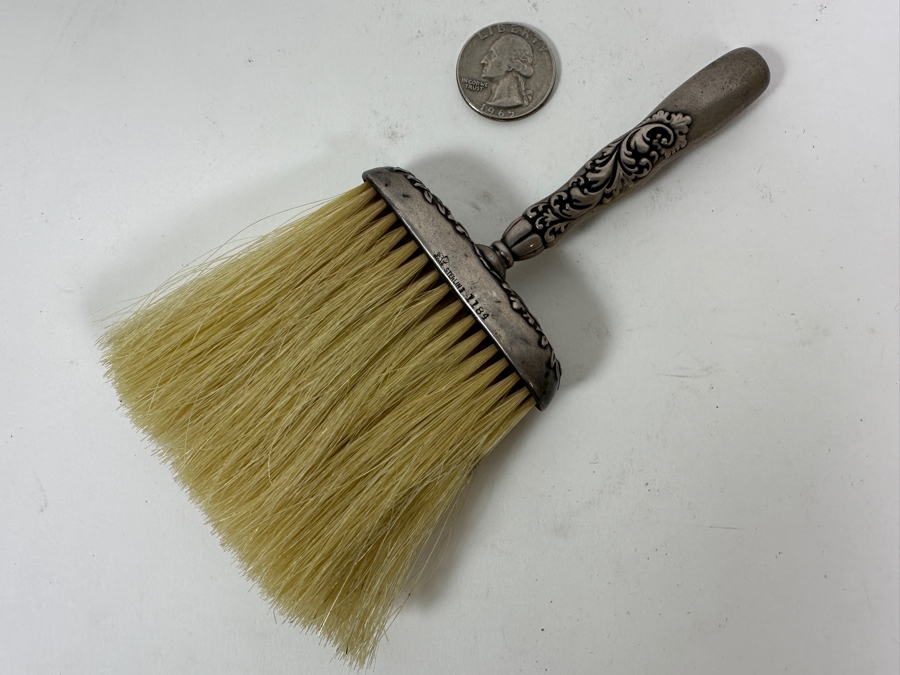 Vintage Sterling Silver Handled Brush 6.5L And Sterling Silver Weighted Cup [Photo 6]