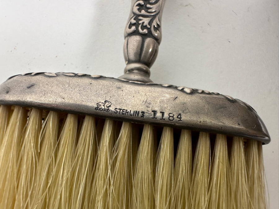 Vintage Sterling Silver Handled Brush 6.5L And Sterling Silver Weighted Cup [Photo 3]