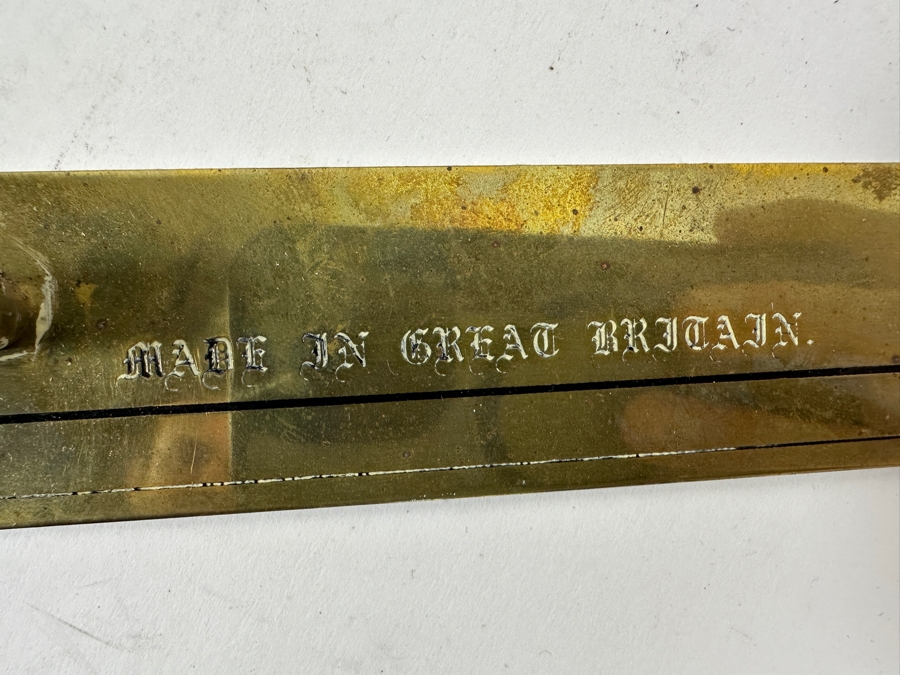 Antique Kelvin & Hughes Brass Nautical Parallel Rule Made In Great Britain 24W [Photo 3]