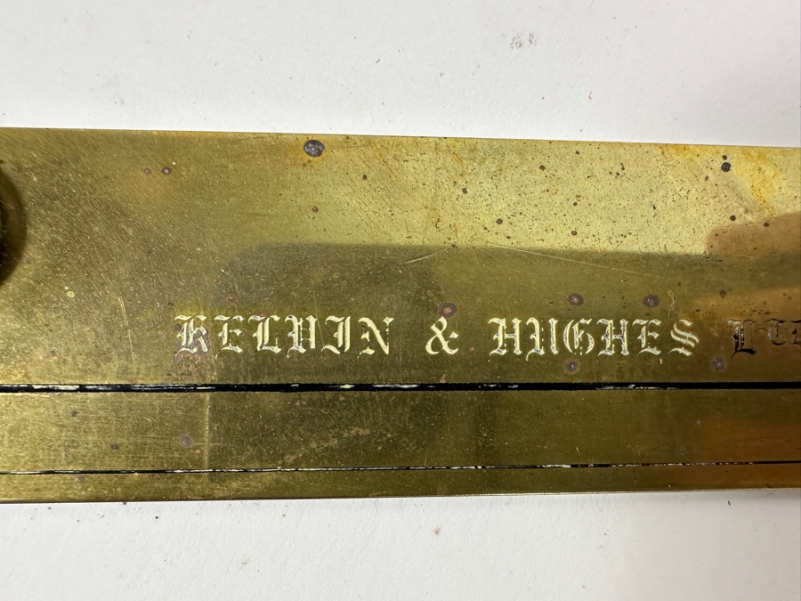 Antique Kelvin & Hughes Brass Nautical Parallel Rule Made In Great Britain 24W [Photo 2]