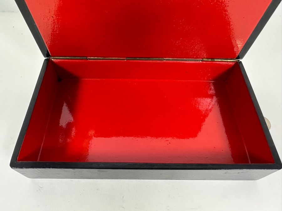 Vintage Hand Painted Russian Wooden Lacquer Box 9.5W X 5.5D X 1.75H [Photo 6]