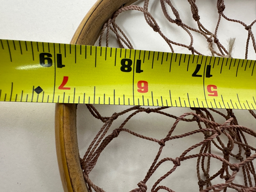 Vintage Handmade Wooden Fly Fishing Net 19L [Photo 5]