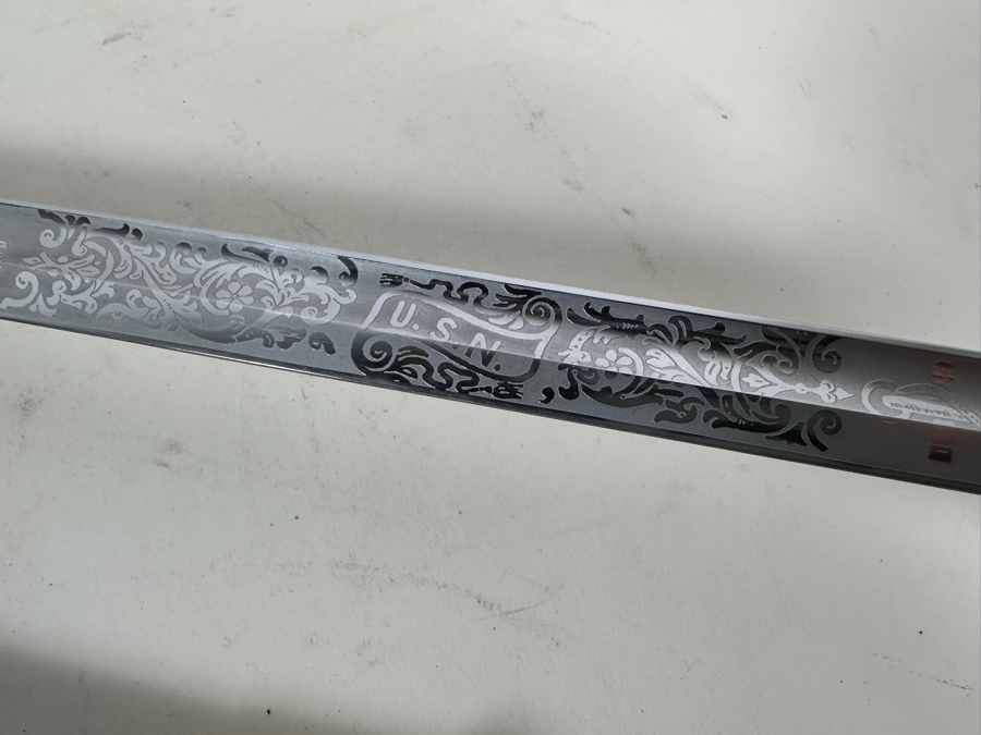 Hilborn & Hamburger Inc. New York U.S.N. Naval Officer's Ceremonial Dress Sword With Sheath And Original Leather Case 37L [Photo 6]