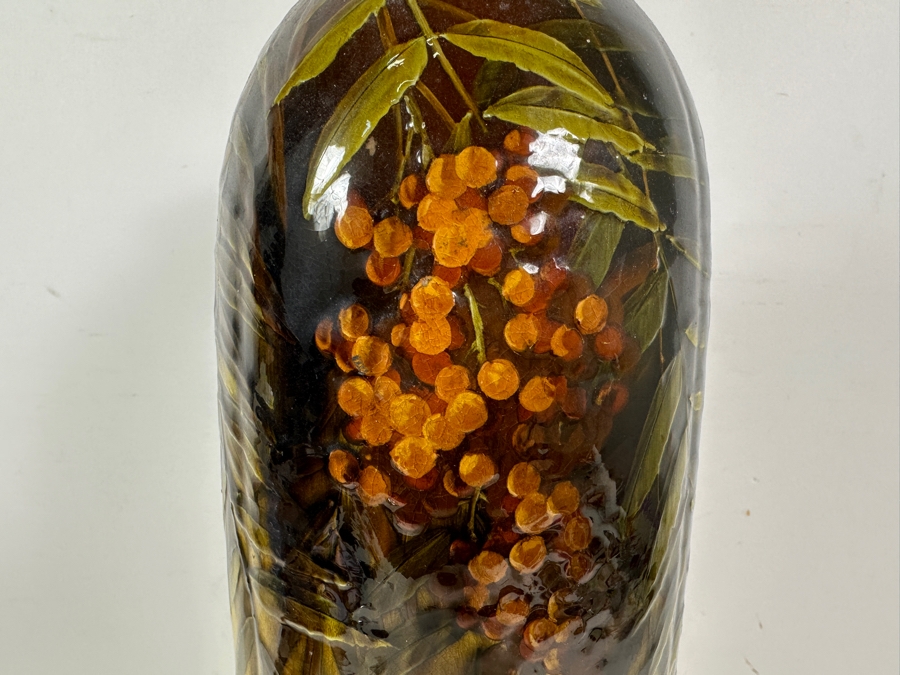 Stunning Antique 1892 Rookwood Pottery Vase 19'H - Hole Has Been Previously Drilled Into The Bottom To Accommodate A Lamp [Photo 2]